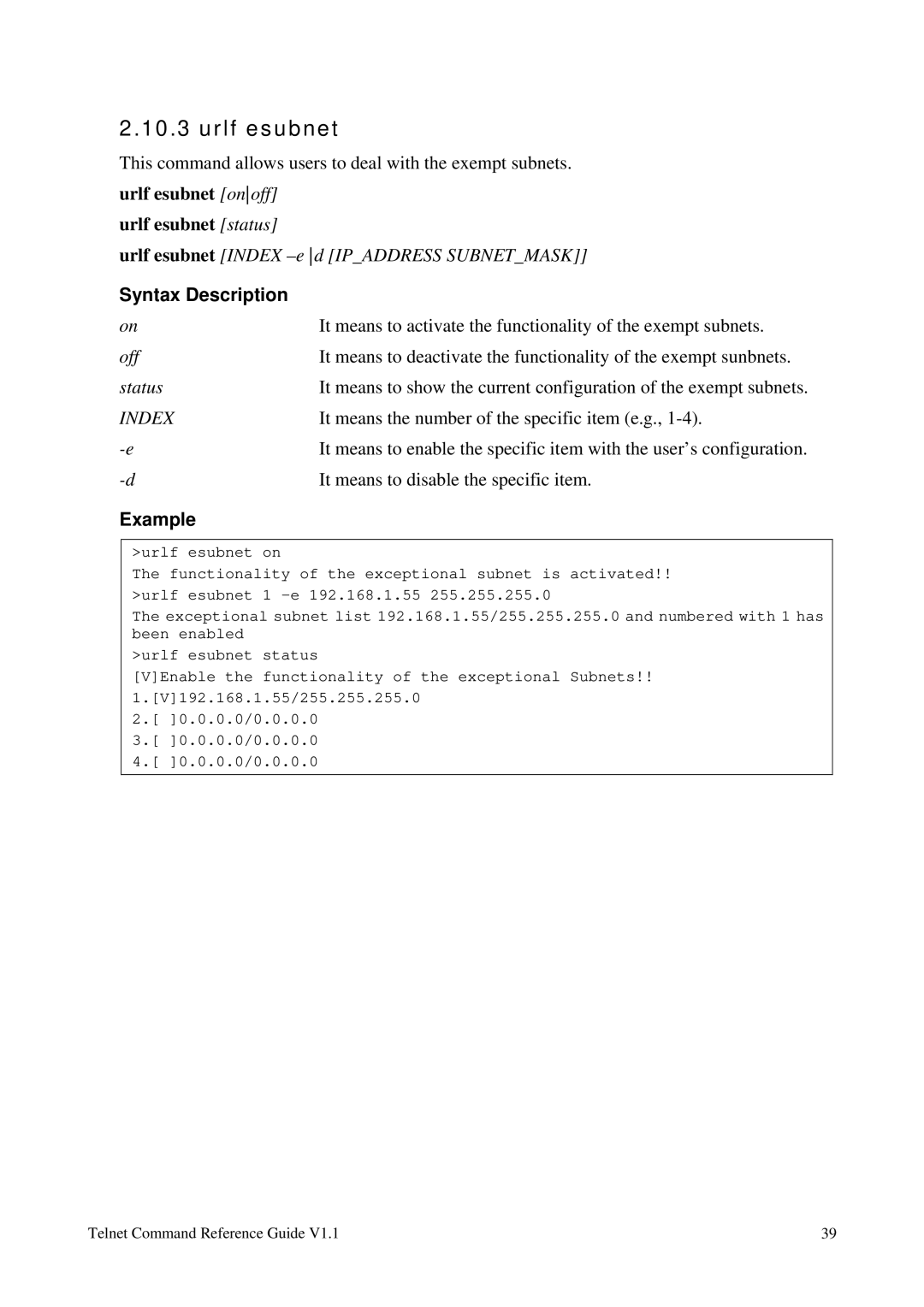 Draytek 1.11 manual Urlf esubnet 