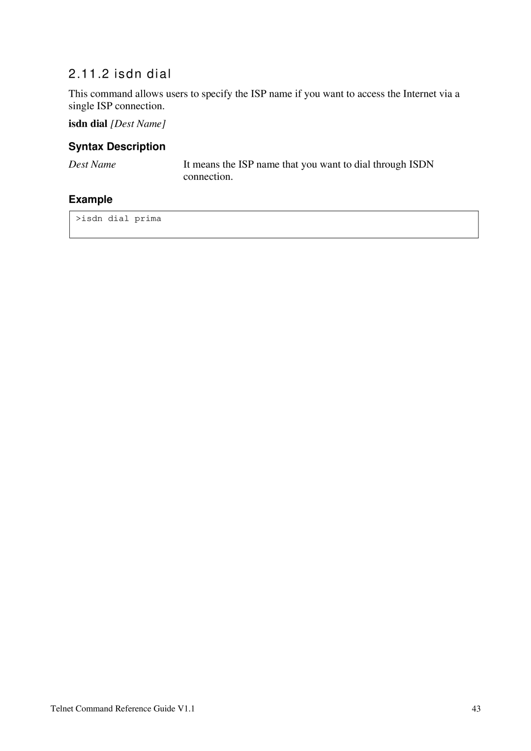 Draytek 1.11 manual Isdn dial 