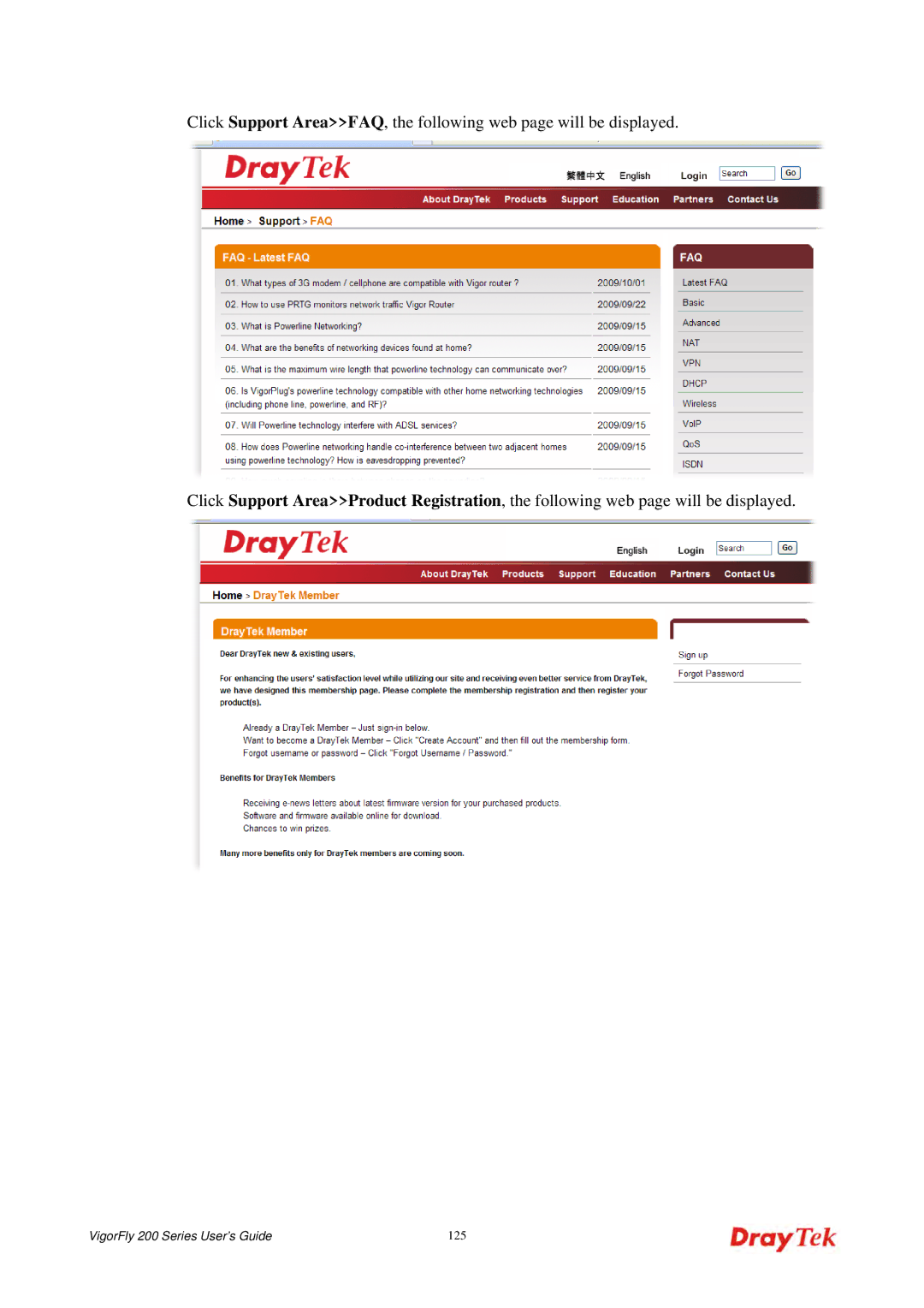 Draytek 200 manual 125 