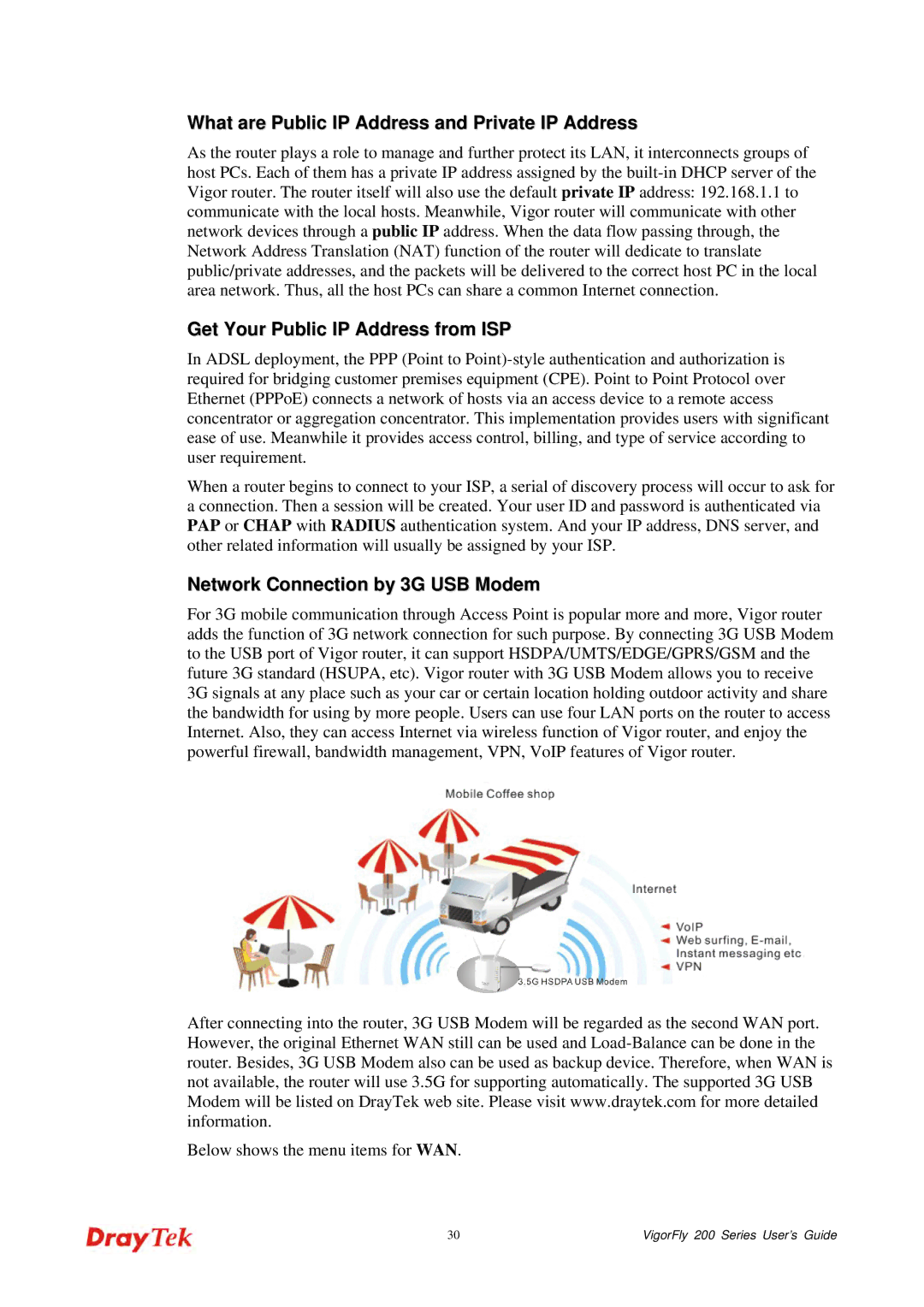 Draytek 200 manual What are Public IP Address and Private IP Address, Get Your Public IP Address from ISP 