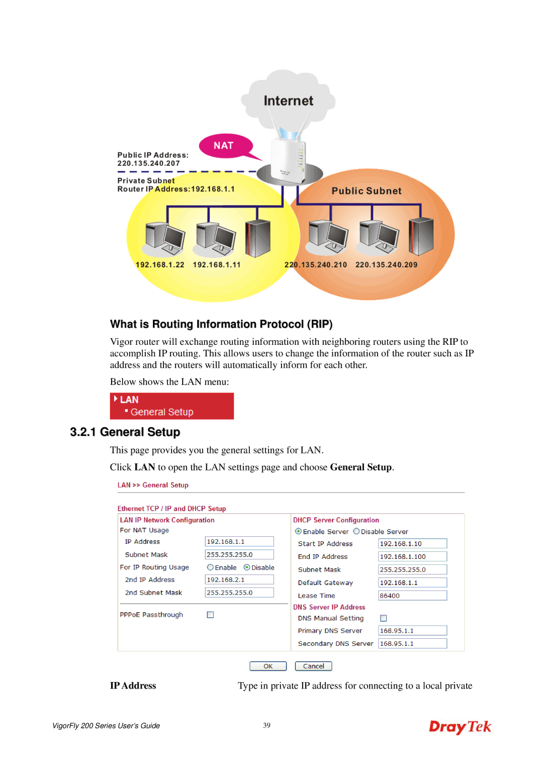 Draytek 200 manual General Setup, What is Routing Information Protocol RIP 