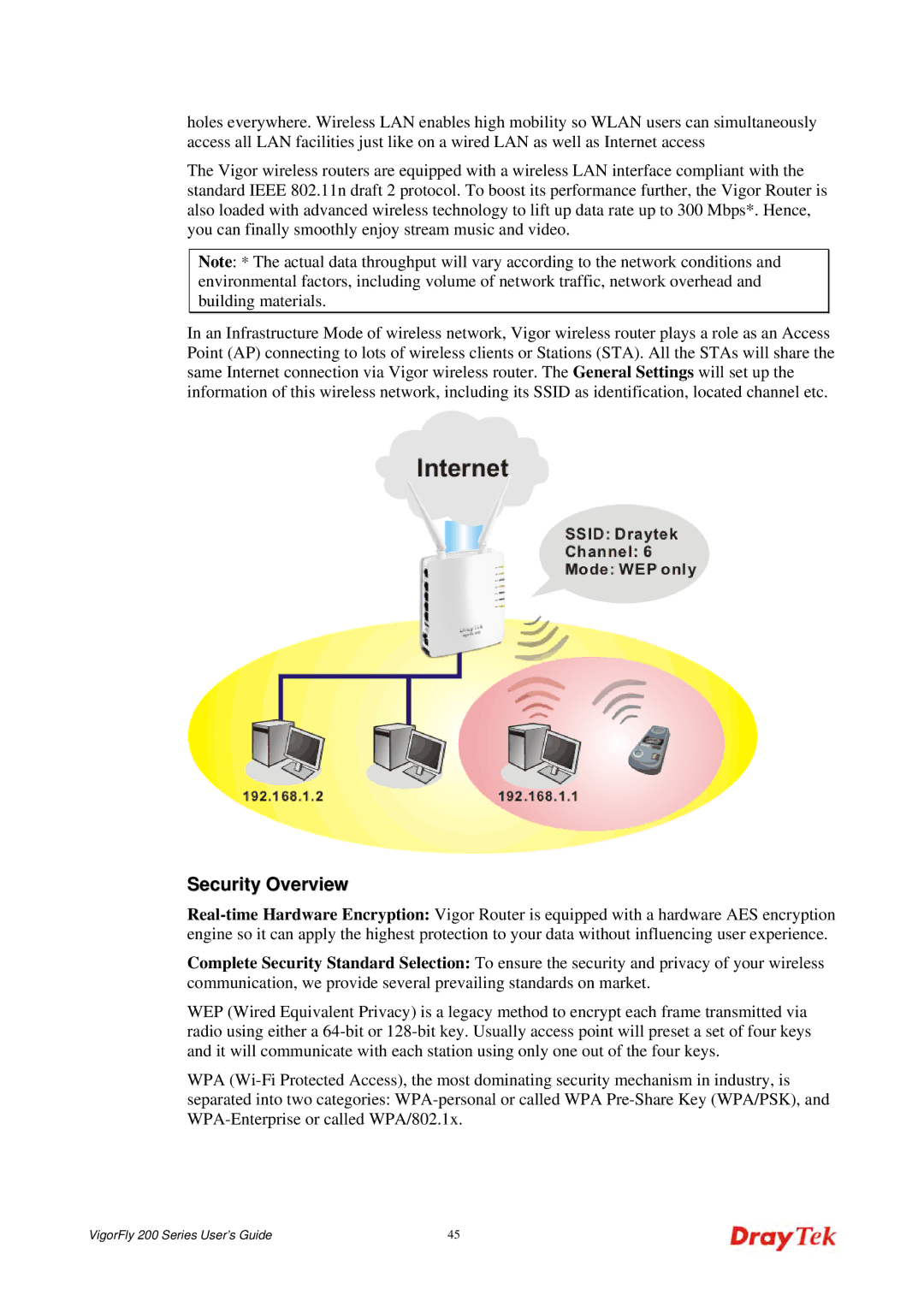 Draytek 200 manual Security Overview 