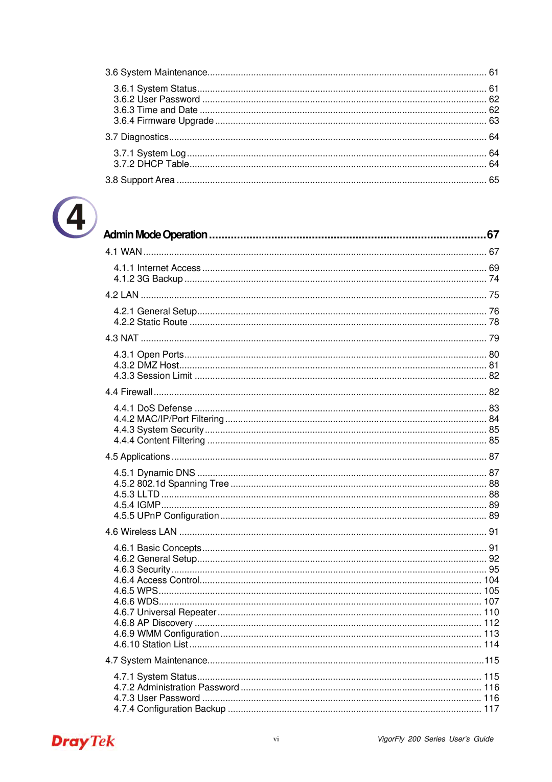 Draytek 200 manual 104 