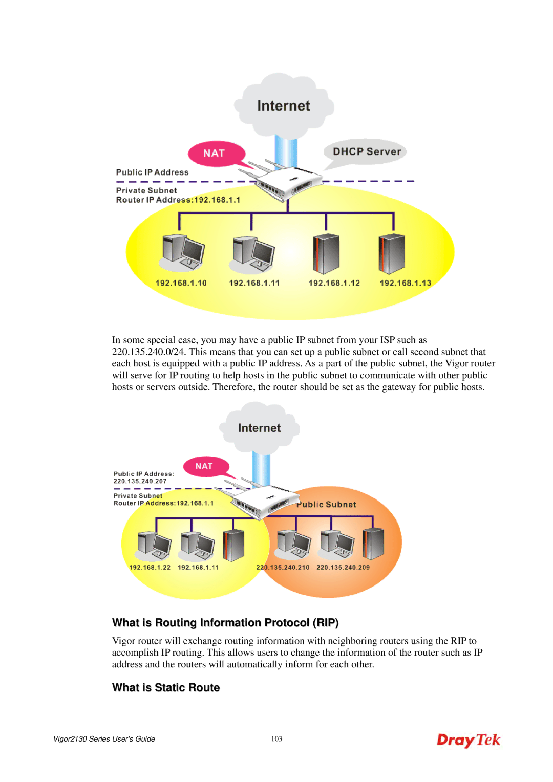 Draytek 2130 manual What is Routing Information Protocol RIP, What is Static Route 