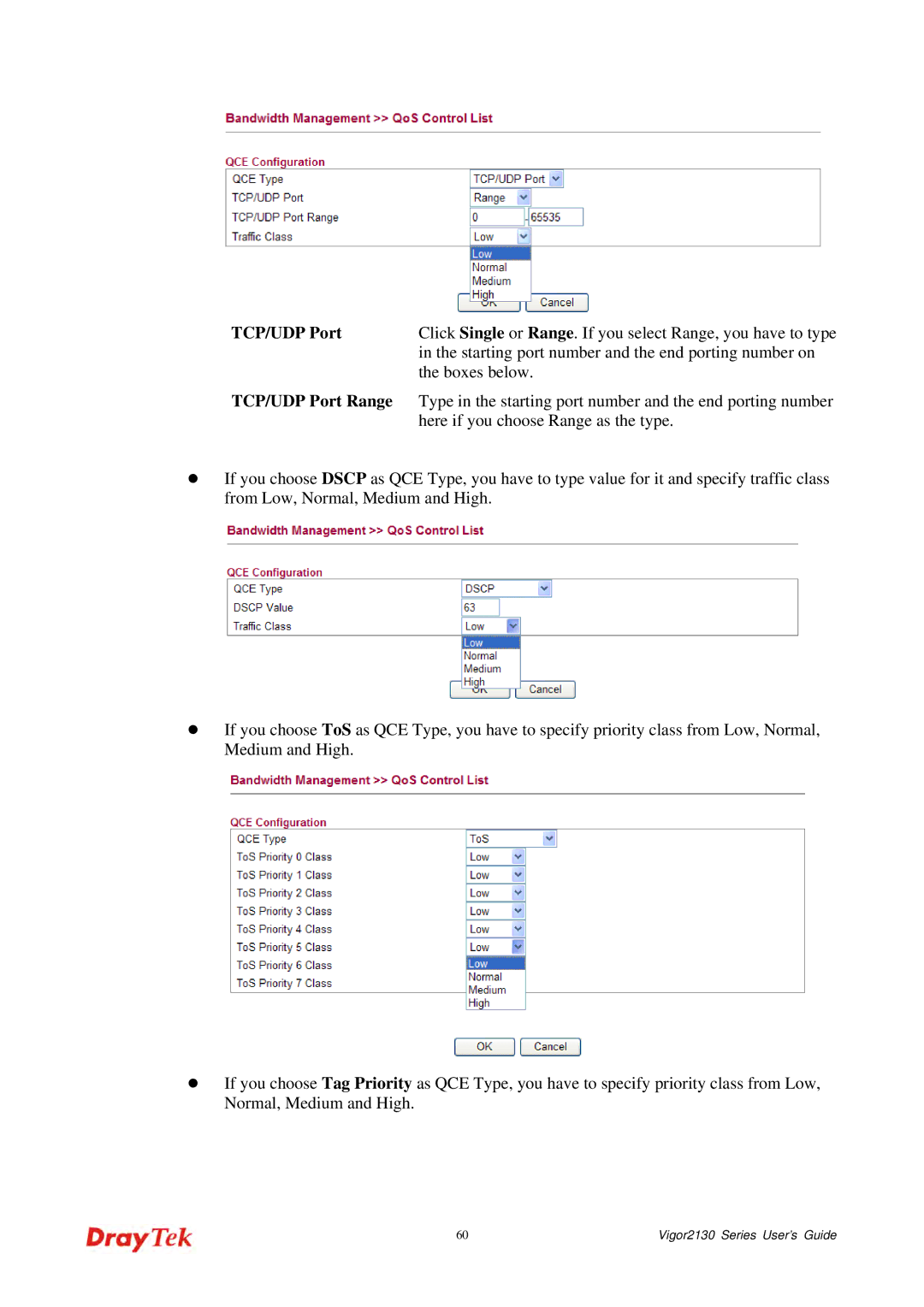 Draytek 2130 manual TCP/UDP Port 