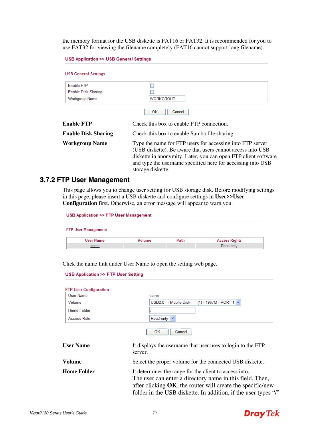 Draytek 2130 manual FTP User Management 