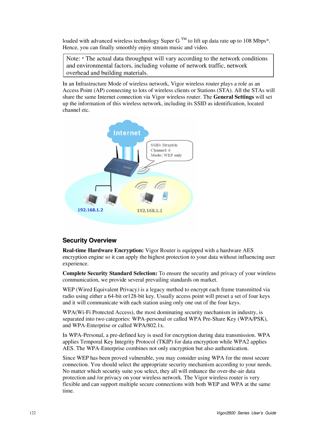 Draytek 2800 Series manual Security Overview 