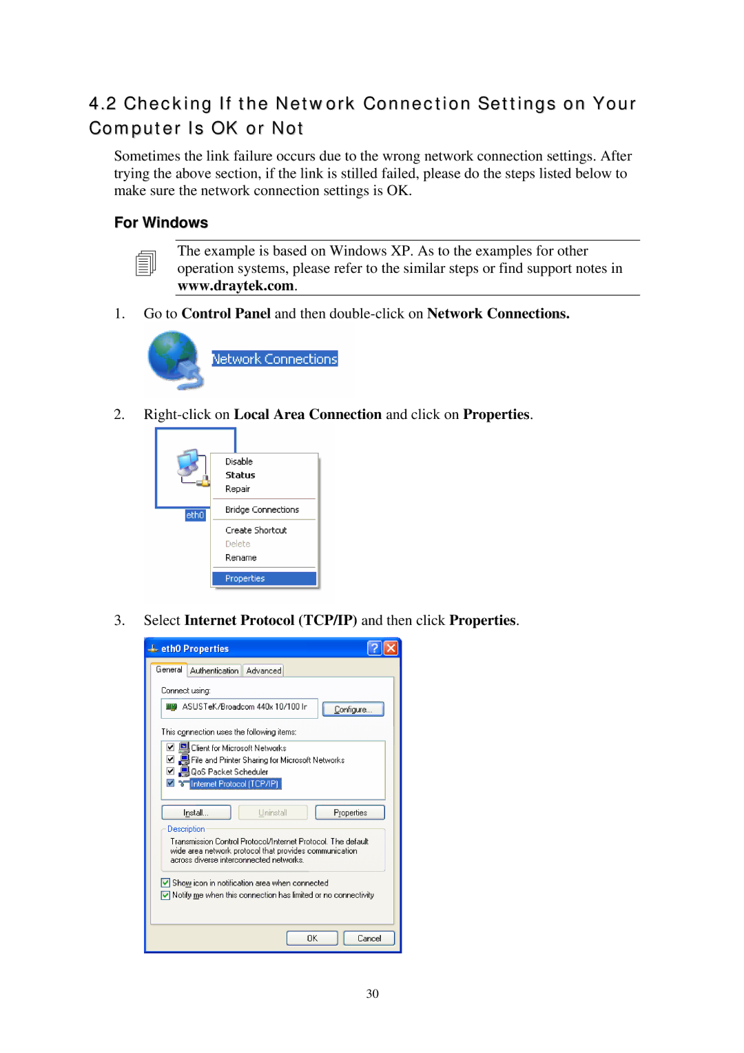 Draytek 2820 Series quick start For Windows 