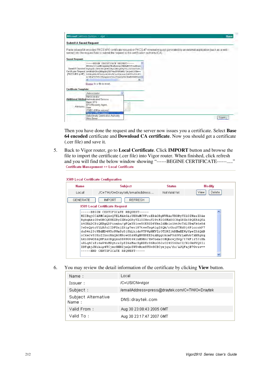 Draytek 2910 manual 212 