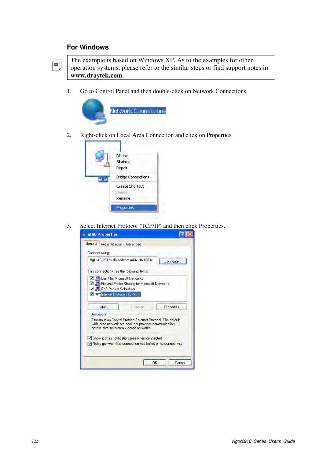 Draytek 2910 manual For Windows 