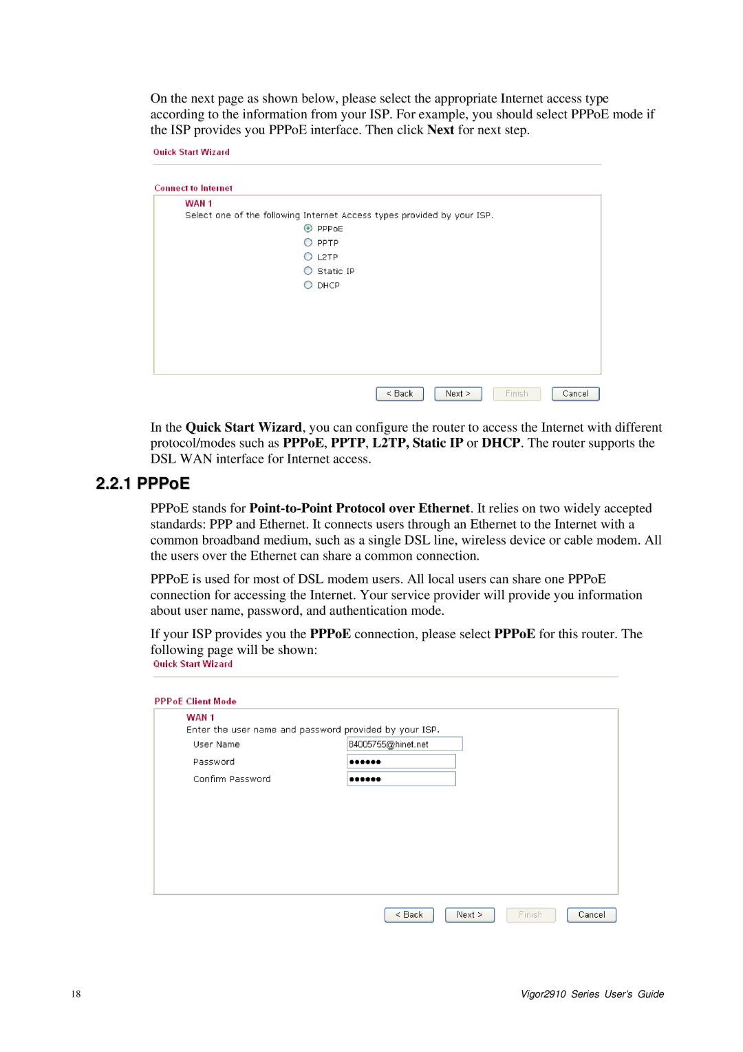 Draytek 2910 manual PPPoE 