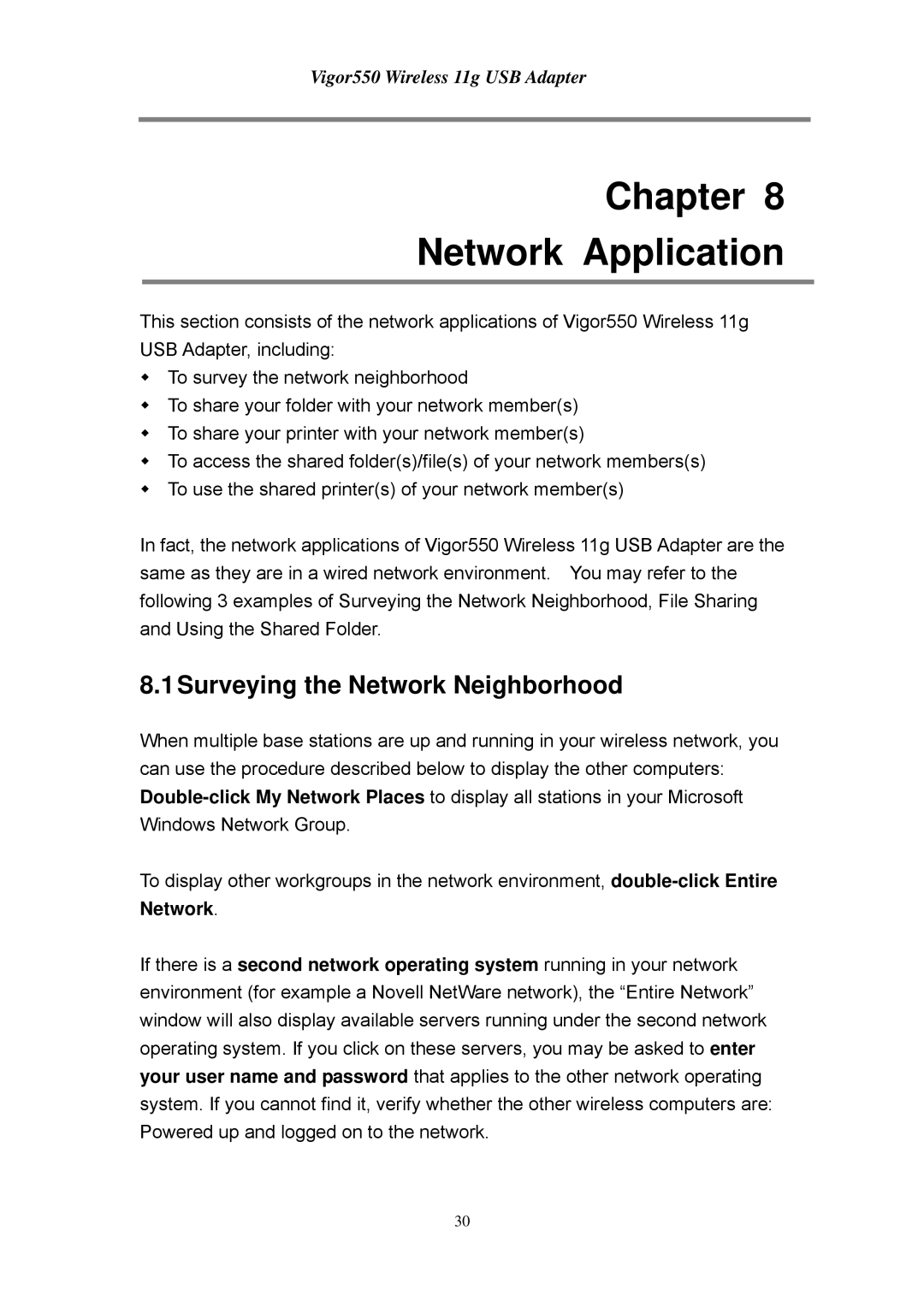 Draytek 550 manual Chapter Network Application, 1Surveying the Network Neighborhood 