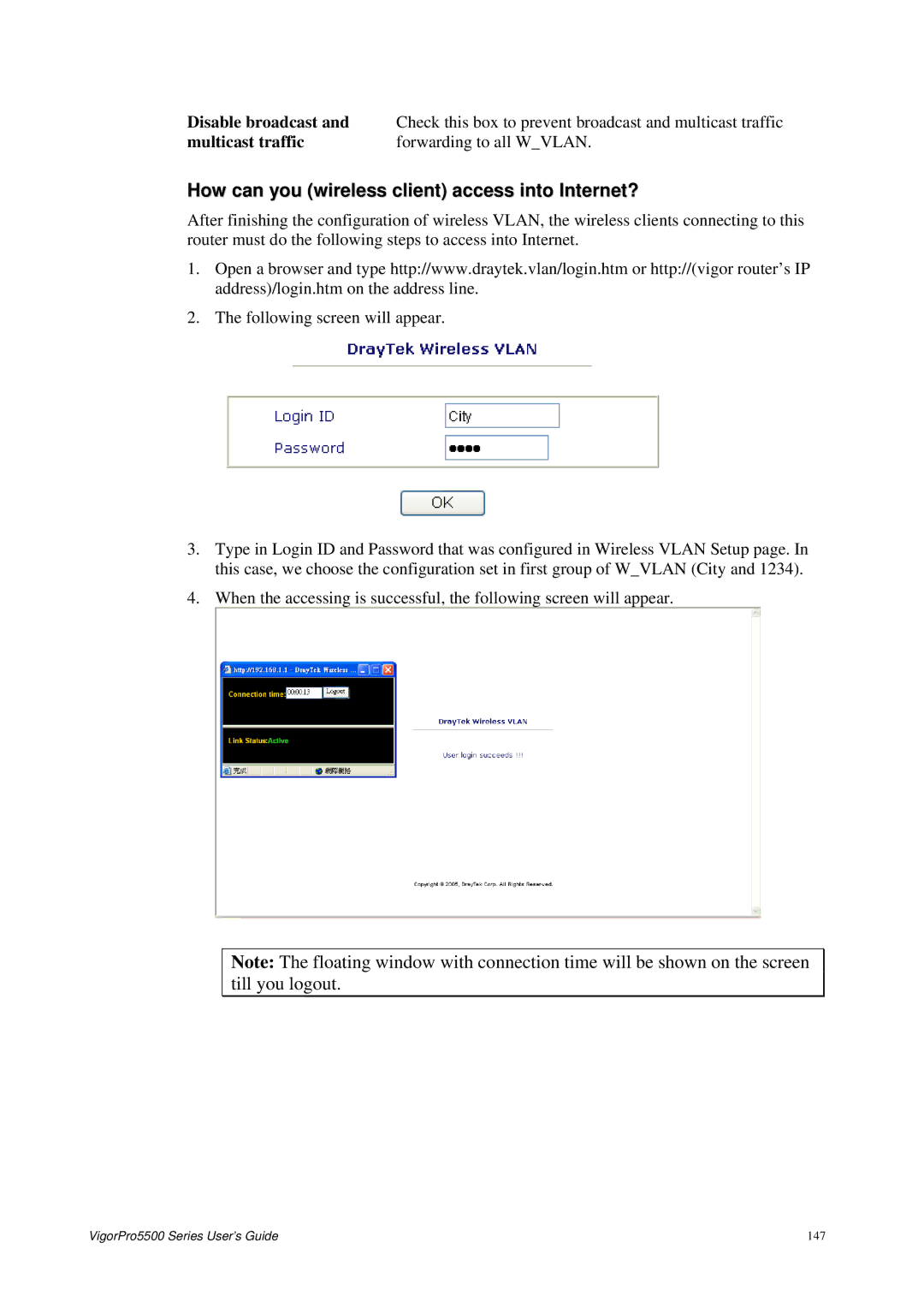 Draytek 5500 Series manual How can you wireless client access into Internet? 