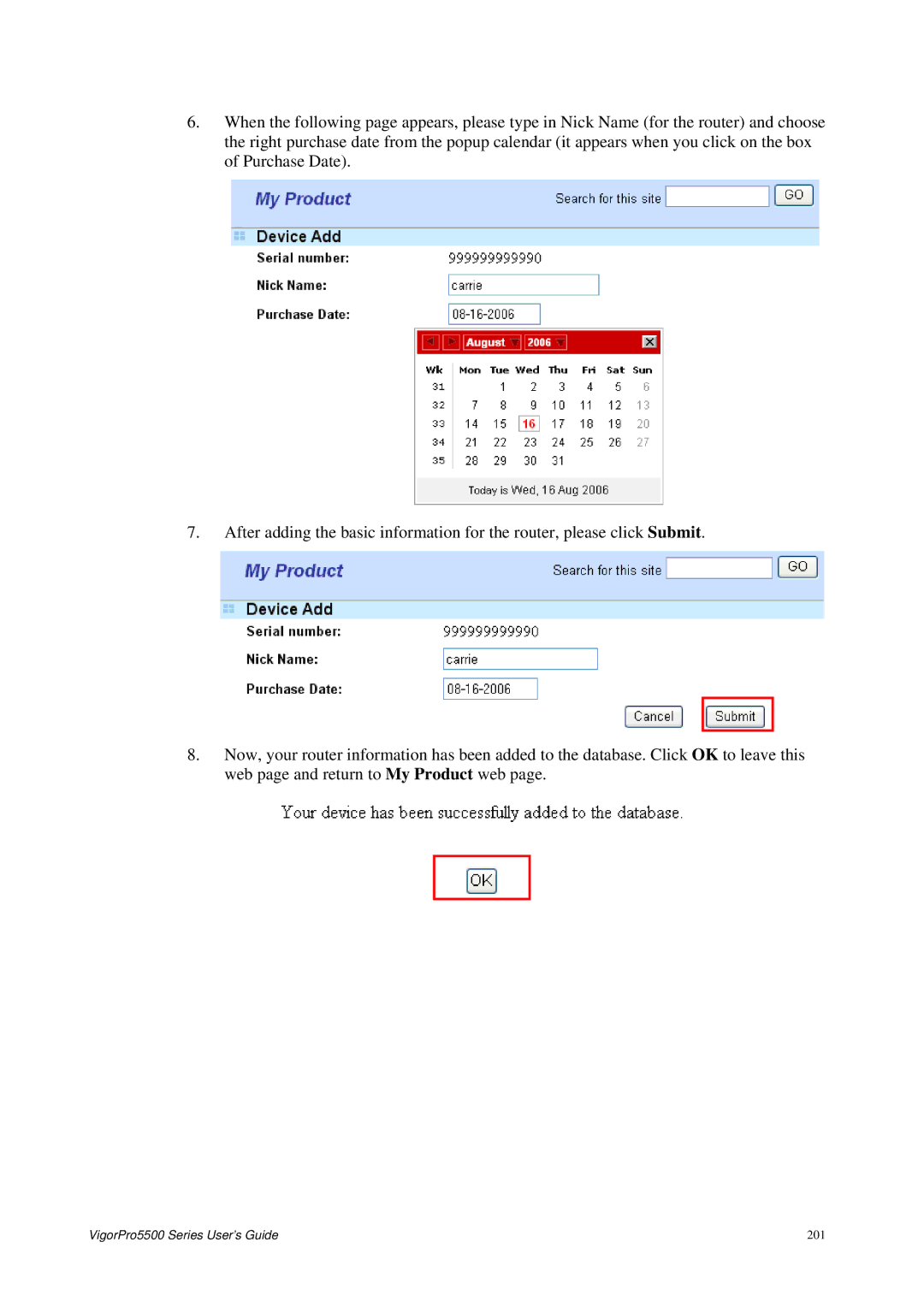 Draytek 5500 Series manual 201 