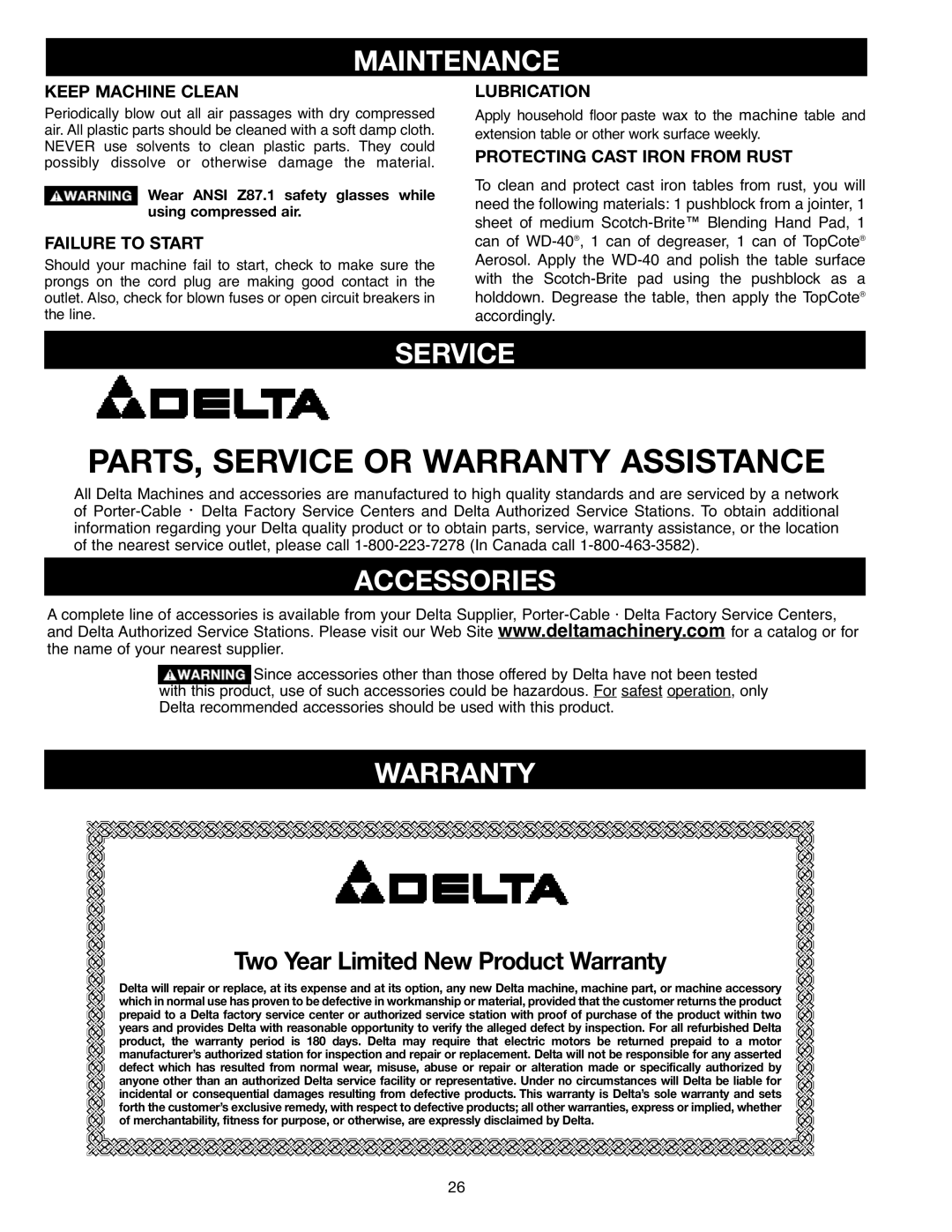 Draytek SM200L instruction manual Maintenance, Service, Accessories, Warranty 