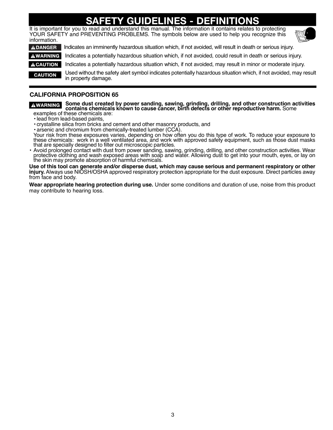 Draytek SM200L instruction manual Safety Guidelines Definitions, California Proposition 