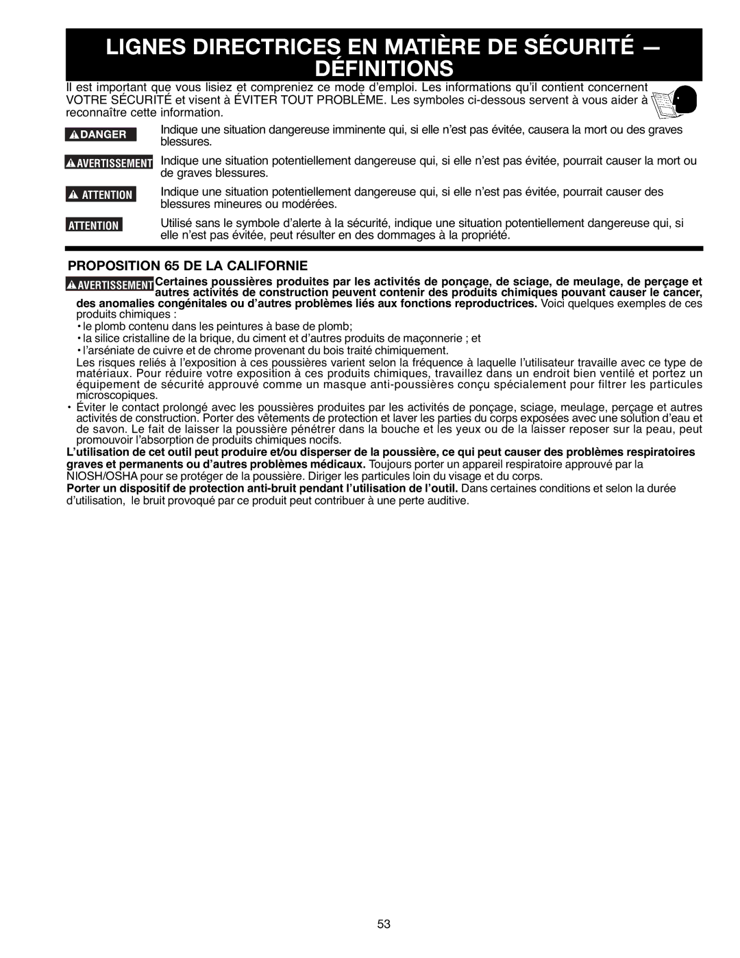 Draytek SM200L instruction manual Lignes Directrices EN Matière DE Sécurité Définitions, Proposition 65 DE LA Californie 