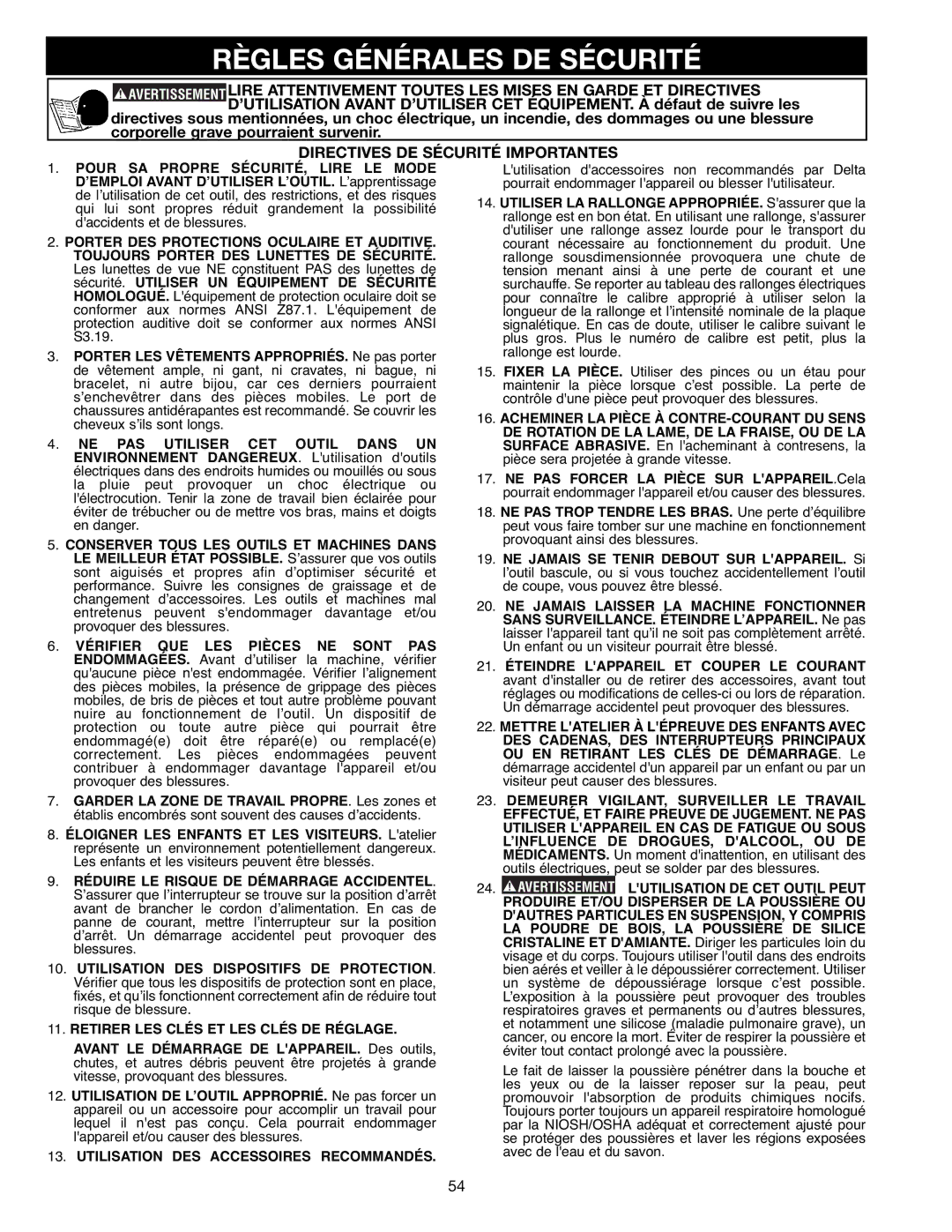 Draytek SM200L instruction manual Règles Générales DE Sécurité, Directives DE Sécurité Importantes 