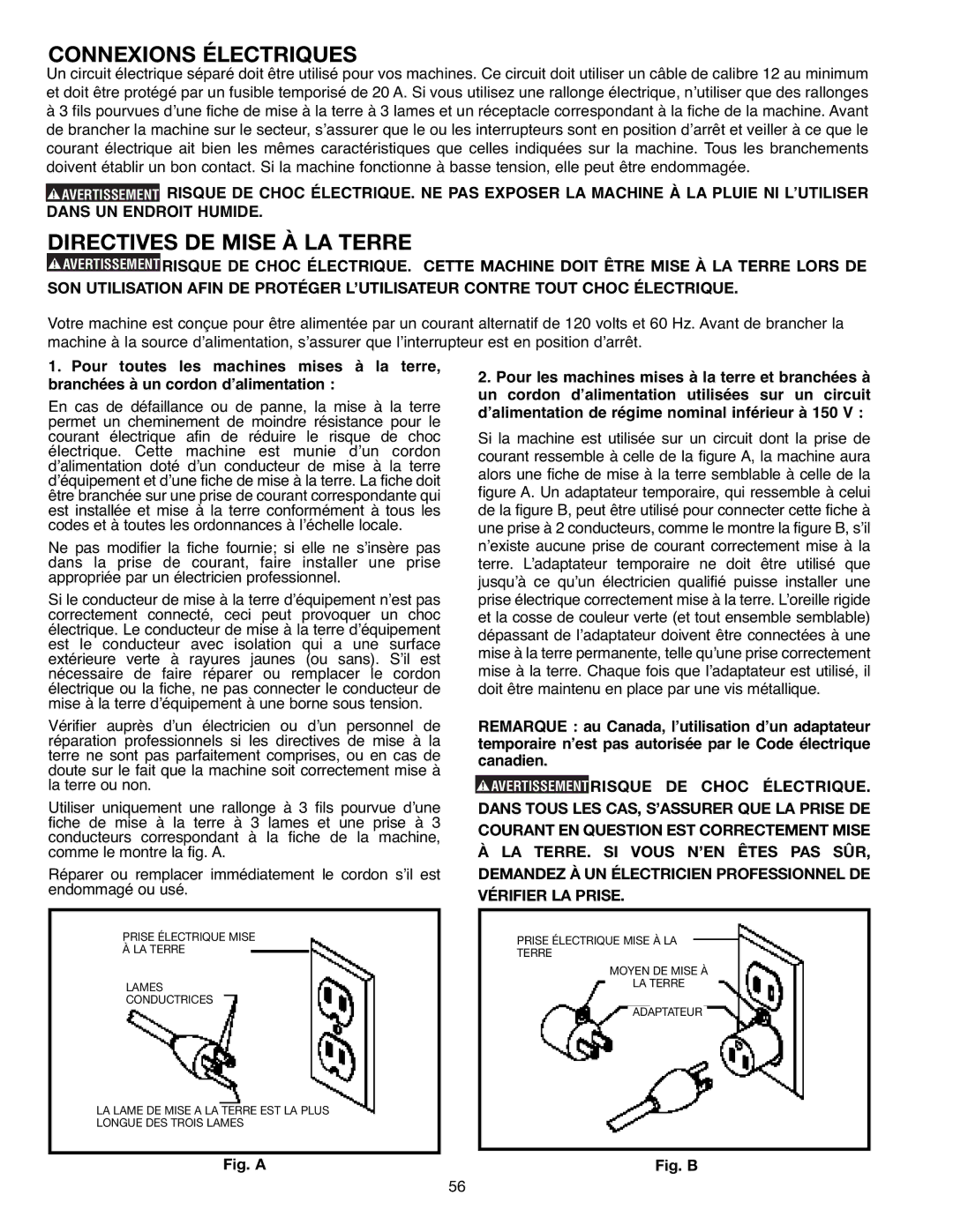 Draytek SM200L instruction manual Connexions Électriques, Directives DE Mise À LA Terre 