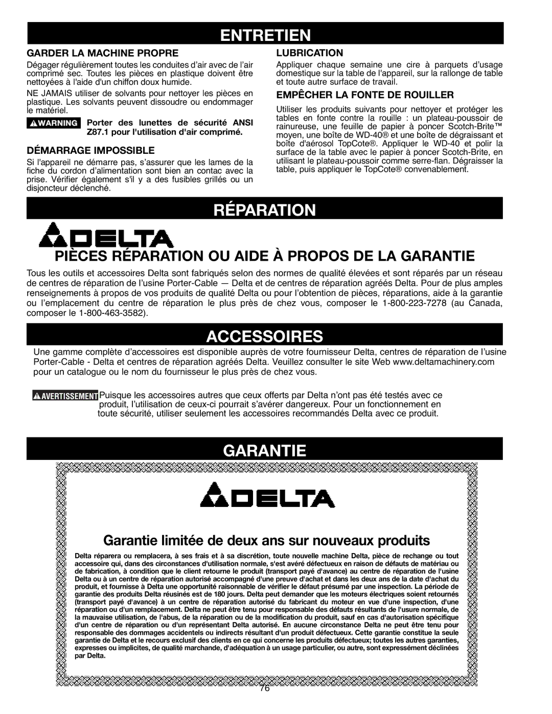 Draytek SM200L instruction manual Entretien, Réparation, Accessoires, Garantie 