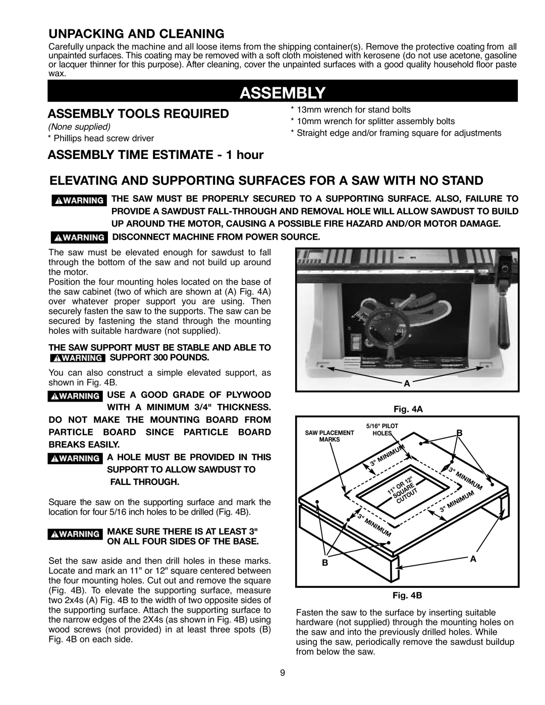 Draytek SM200L instruction manual Unpacking and Cleaning, Assembly Tools Required 