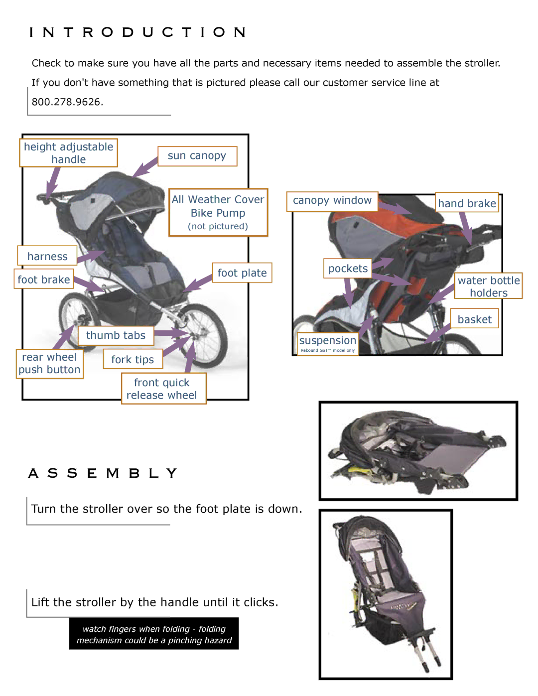 Dreamer Design Rebound GST, Slingshot RPS manual T r o d u c t i o n, S e m b l y 