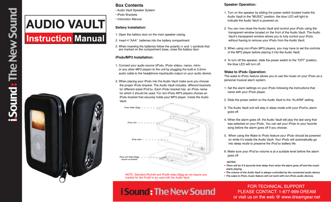 DreamGEAR DGIPOD 371, DGIPOD-371 manual 