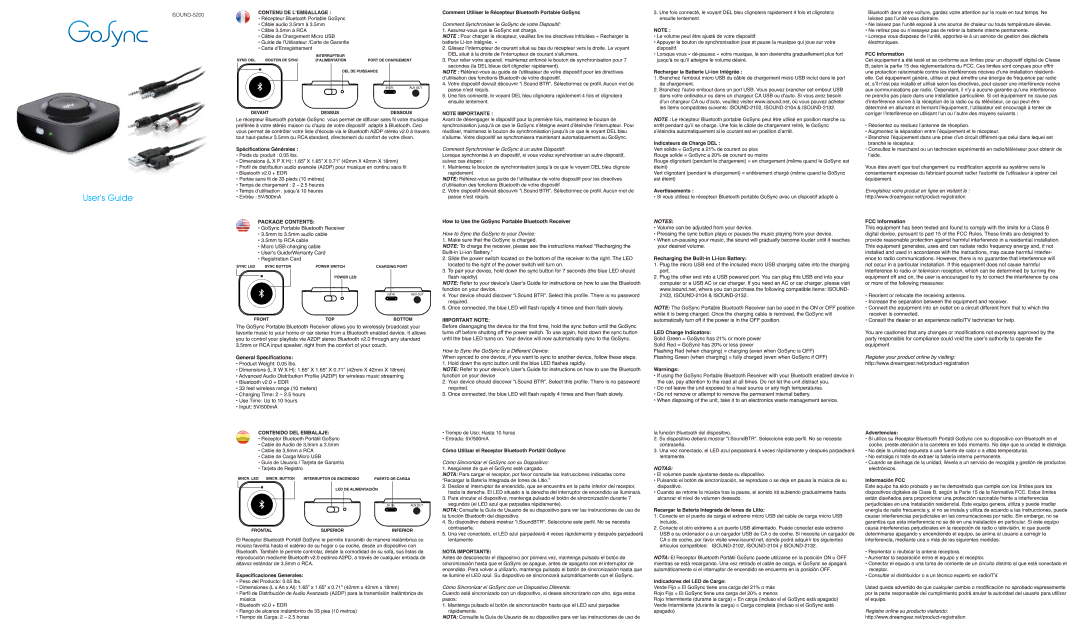 DreamGEAR ISOUND-5200 manual 