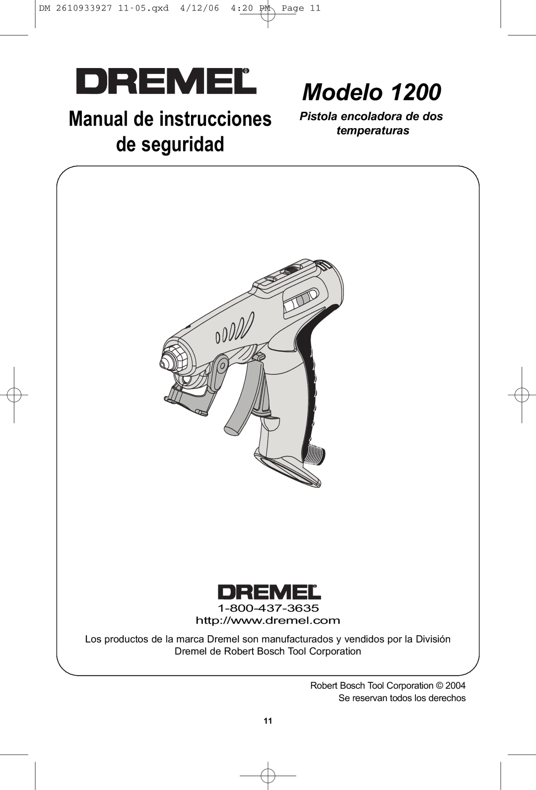 Dremel 1200 manual Modelo 