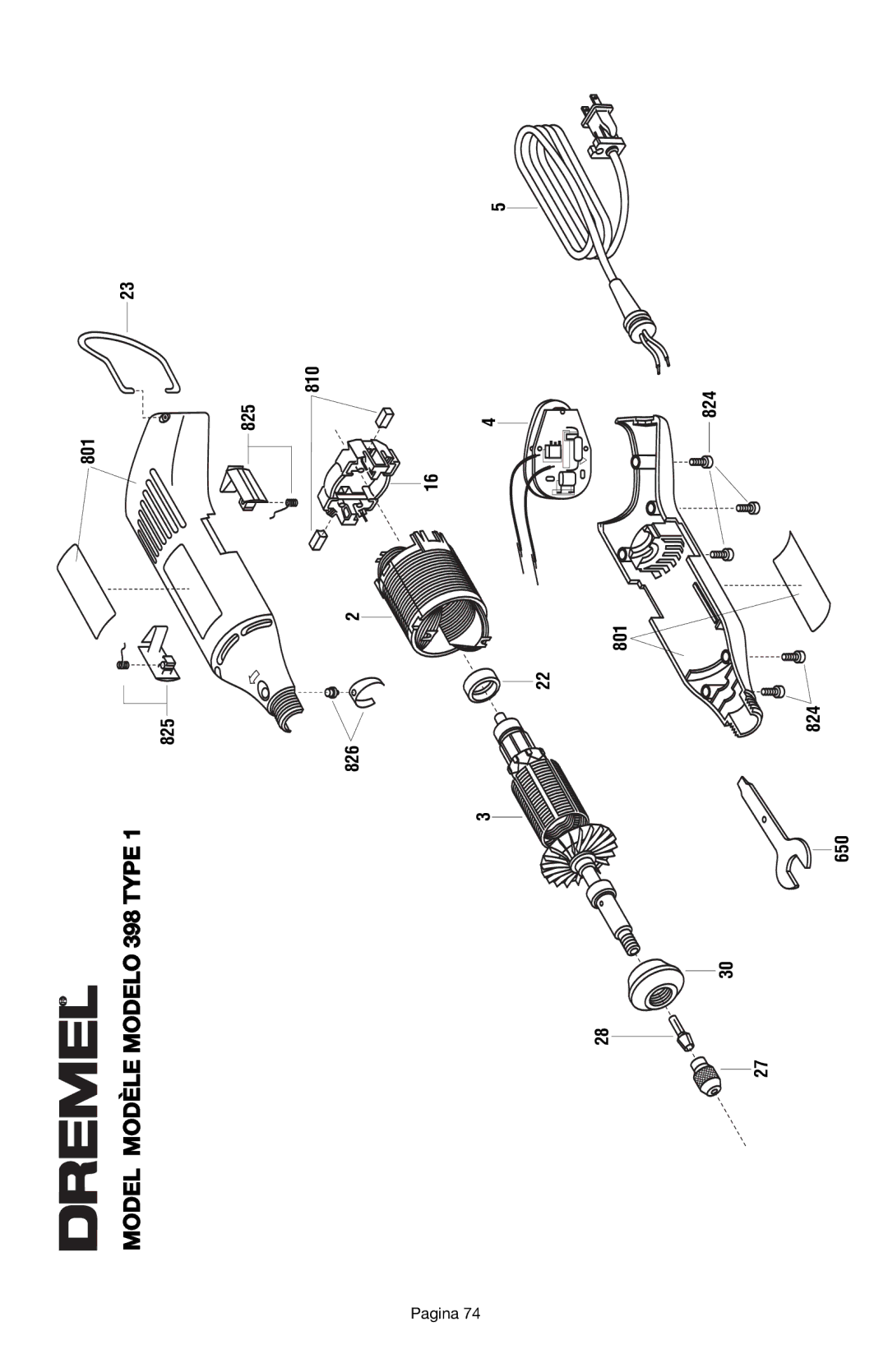 Dremel 398 owner manual 825, 810, 826 801 824 650 