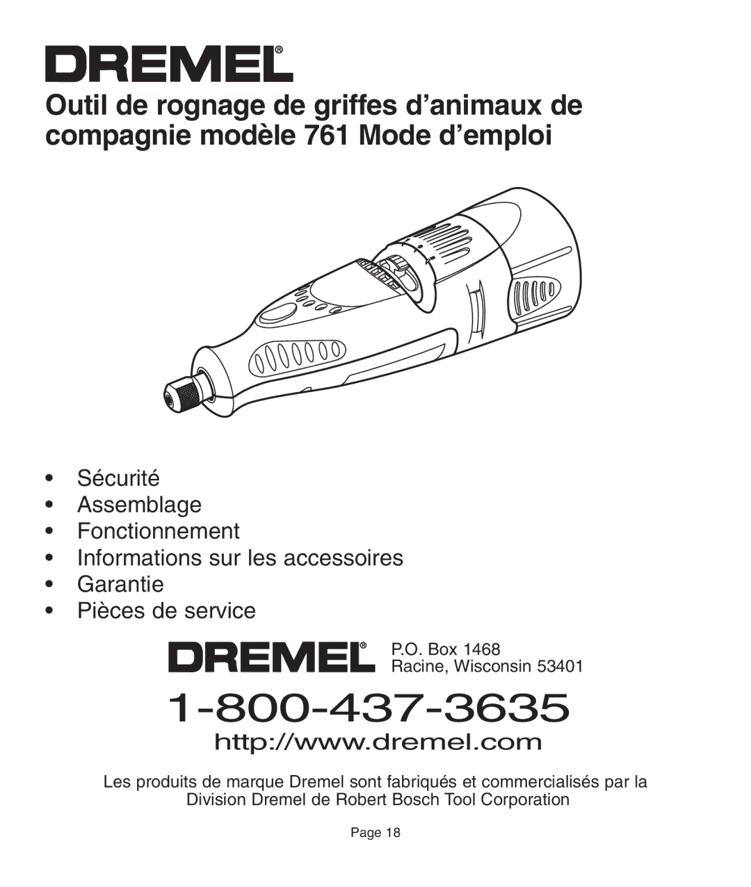 Dremel 761 owner manual 