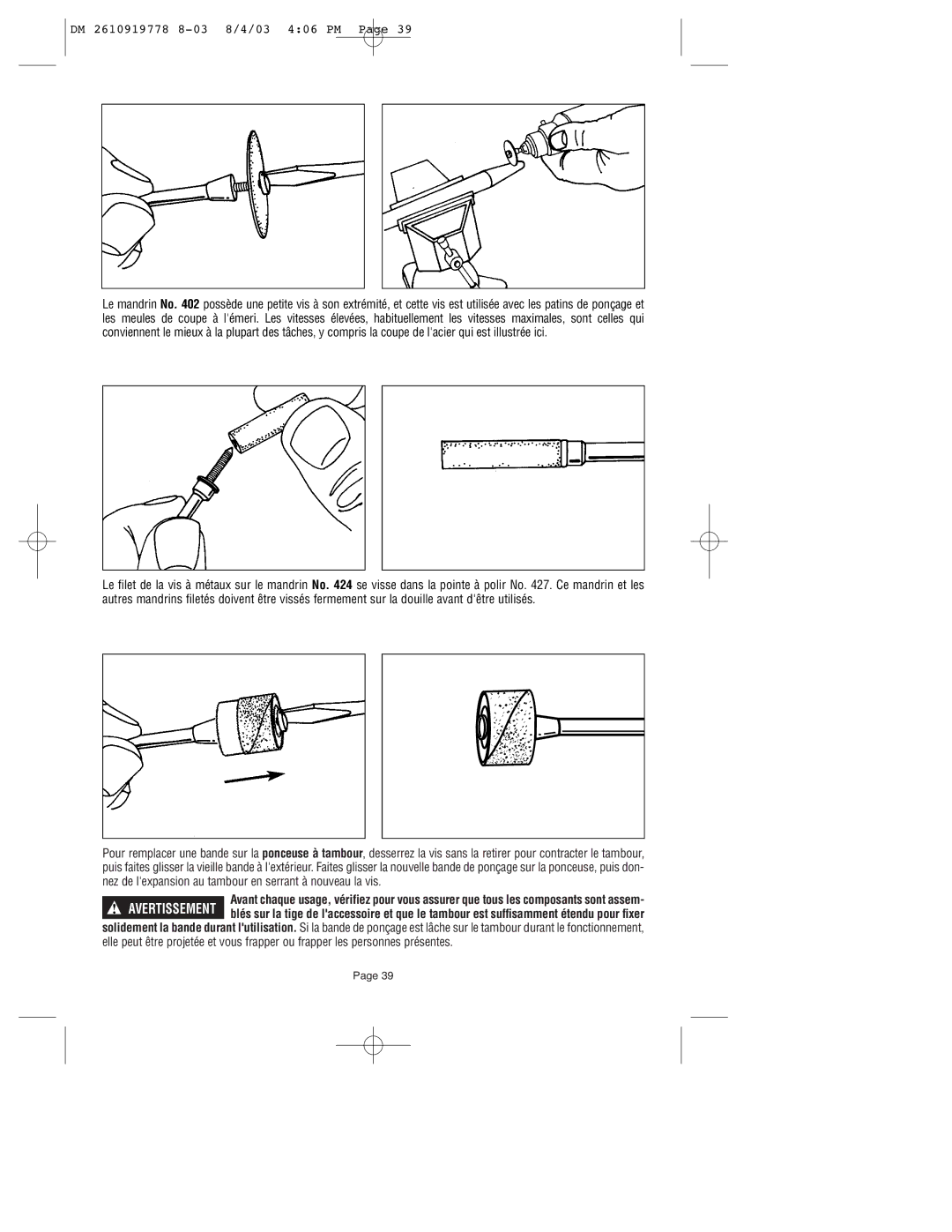 Dremel 800 owner manual DM 2610919778 8-03 8/4/03 406 PM 