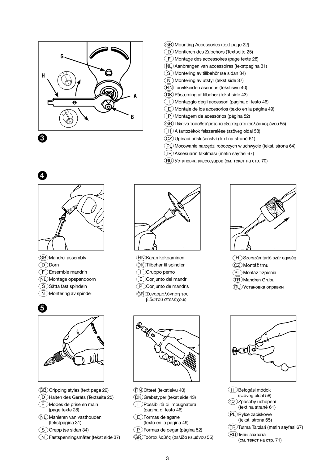 Dremel F013039865, F013039866 manual Szerszámtartó szár egység CZ MontáÏ trnu 