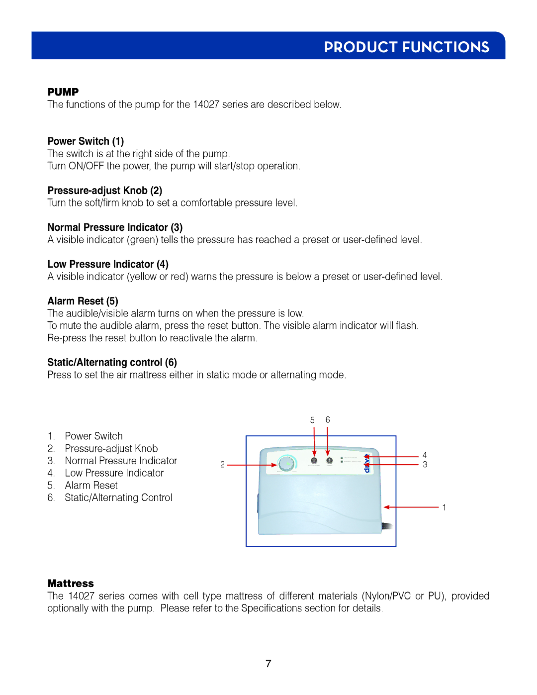 Drive Medical Design 14027 manual Product Functions 