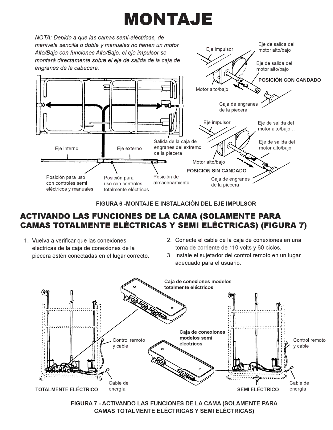 Drive Medical Design 15005, 15003, 15004 manual Figura 6 -MONTAJE E Instalación DEL EJE Impulsor 