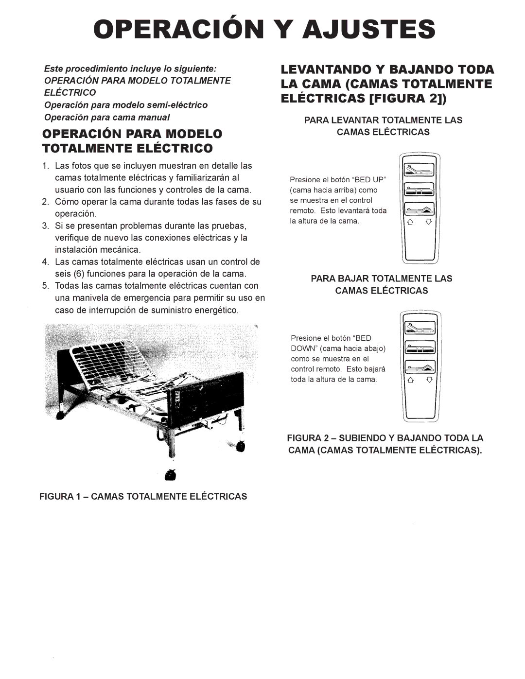 Drive Medical Design 15004, 15003, 15005 manual Operación Y Ajustes 