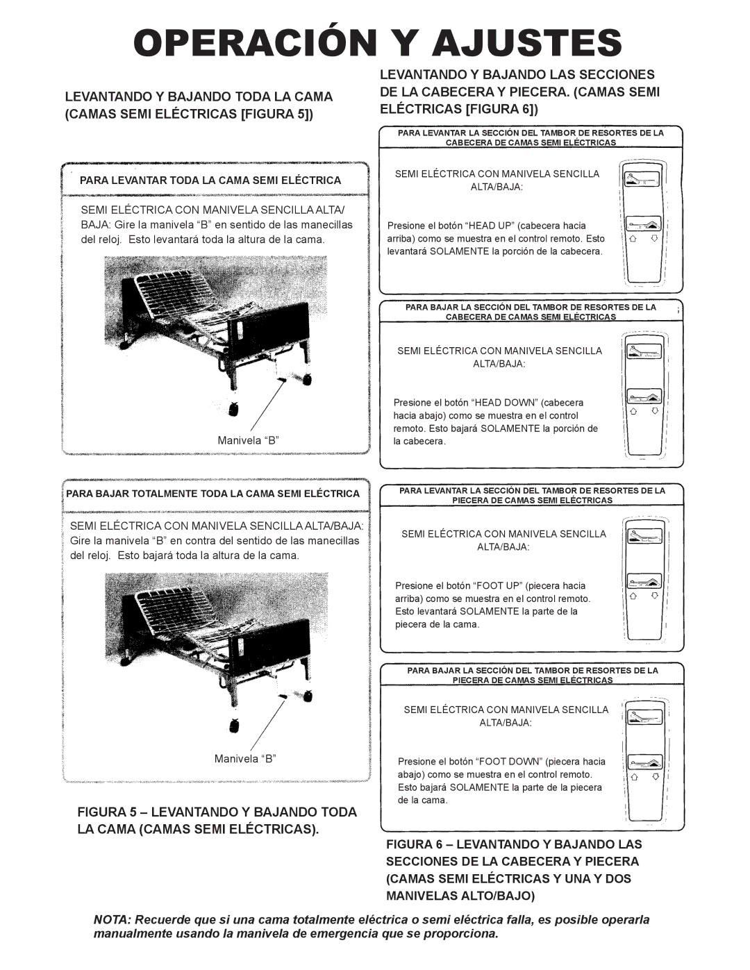 Drive Medical Design 15005, 15003, 15004 manual Manivela B 