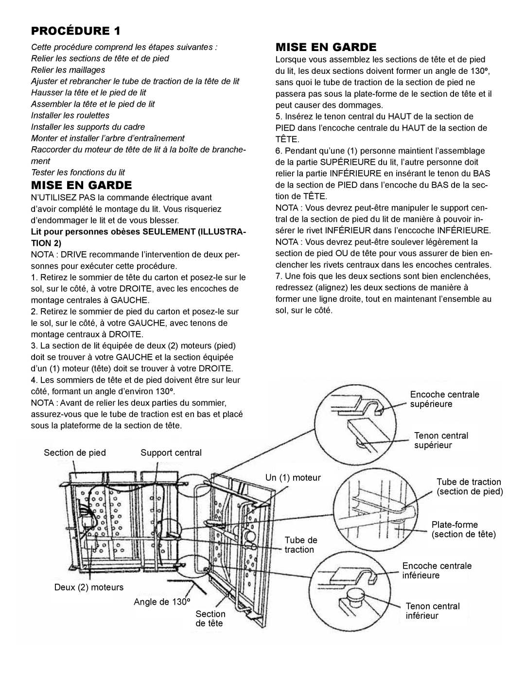 Drive Medical Design 15302, 15303, 15300 manual Procédure 