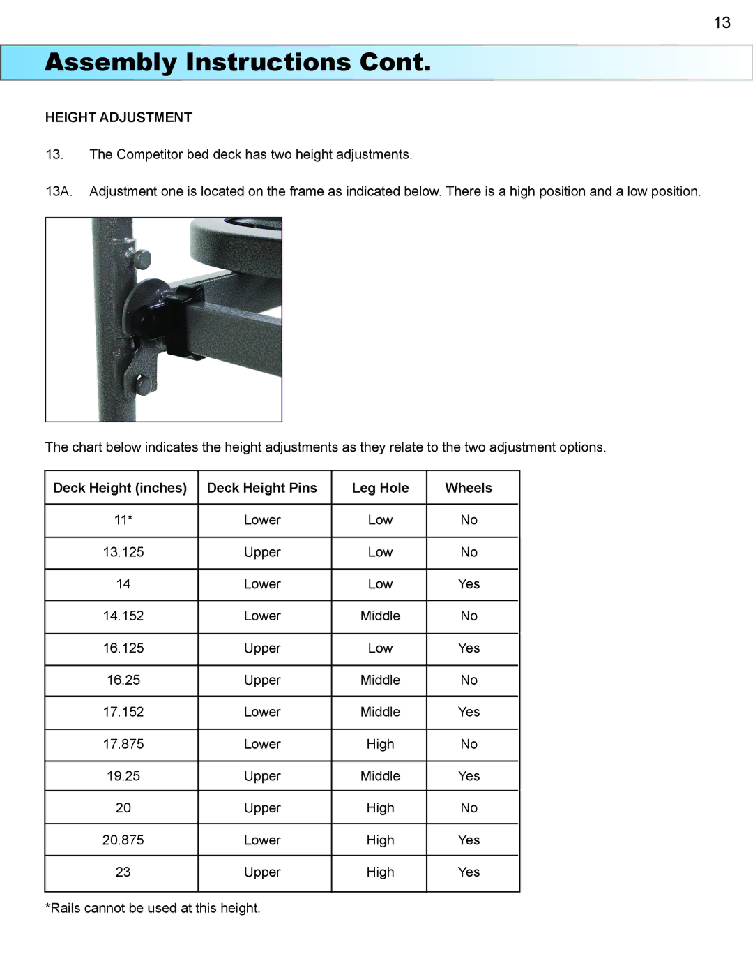 Drive Medical Design 15560 manual Height Adjustment 