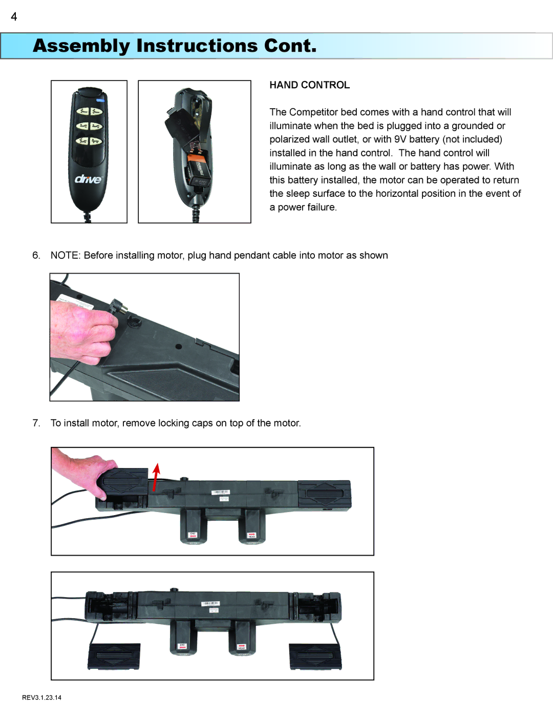 Drive Medical Design 15560 manual Hand Control 