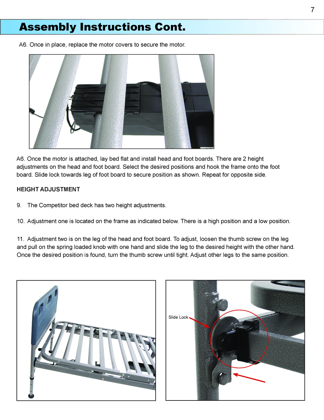 Drive Medical Design 15560 manual Height Adjustment 