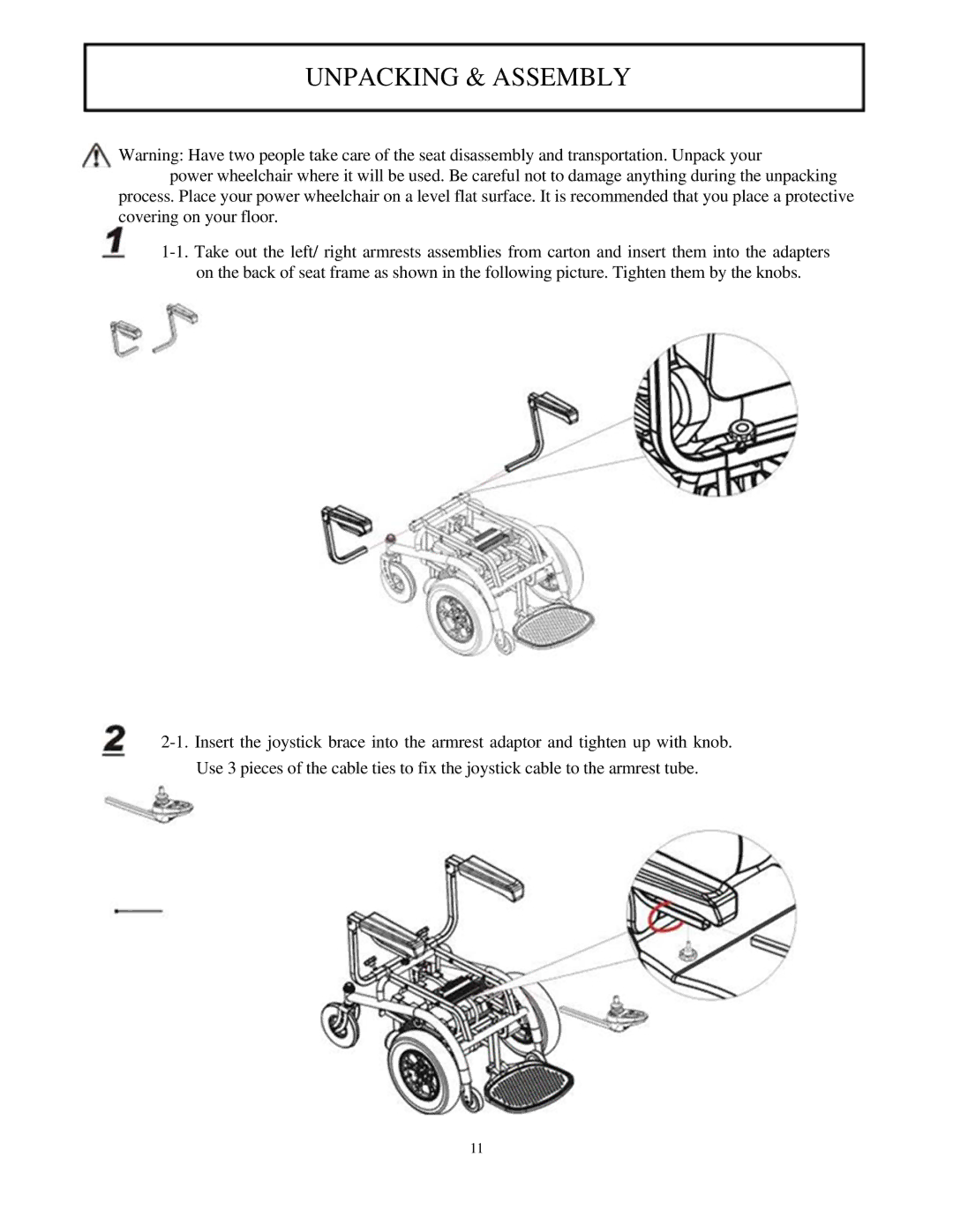 Drive Medical Design 2850-20, 2850-18 manual Unpacking & Assembly 