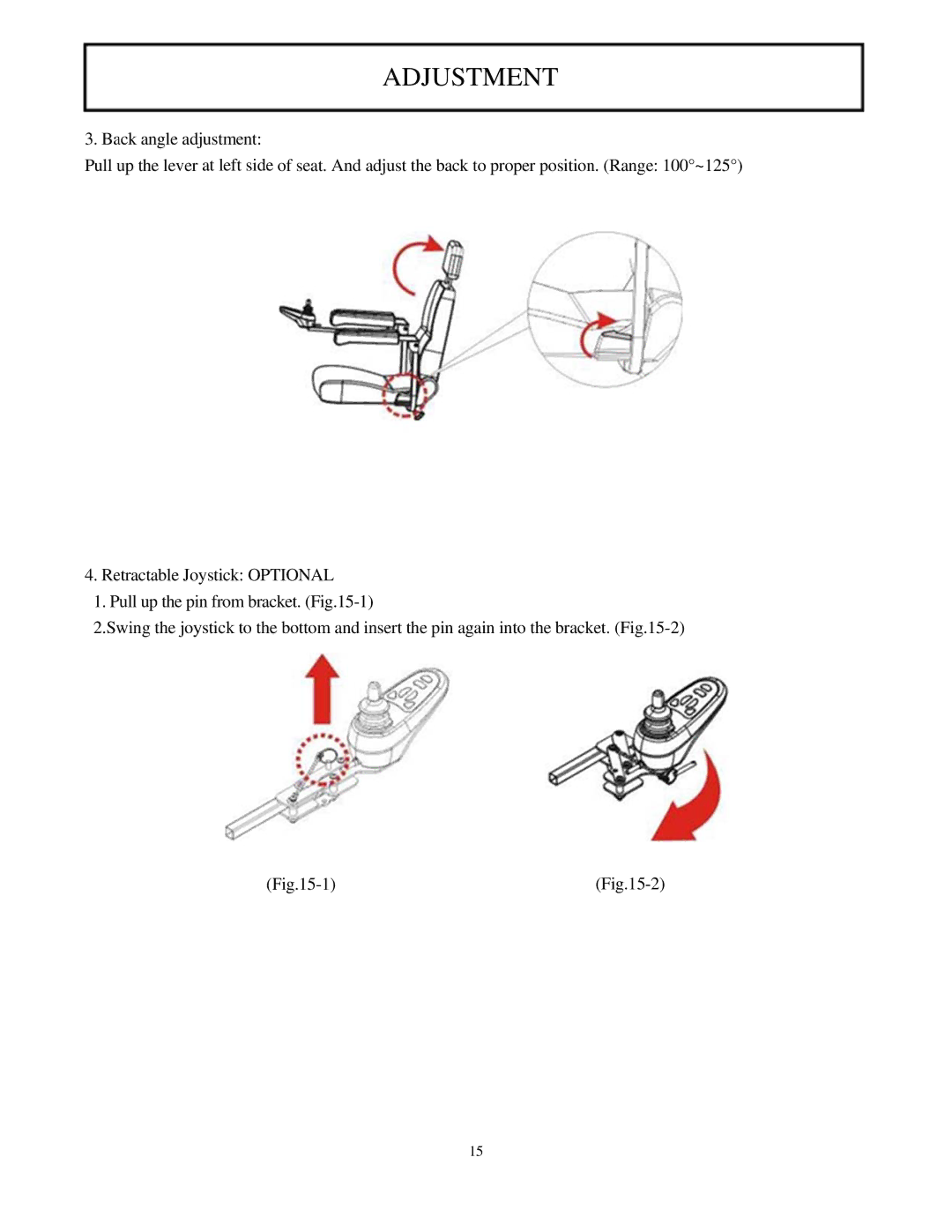 Drive Medical Design 2850-20, 2850-18 manual 1Fig.15-2 