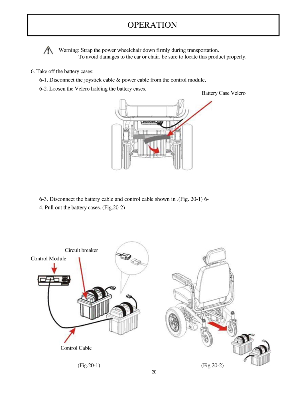 Drive Medical Design 2850-18, 2850-20 manual Operati on 