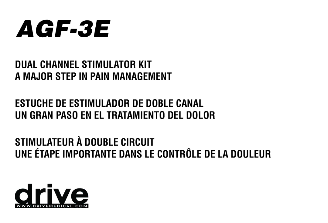 Drive Medical Design AGF-3E manual 