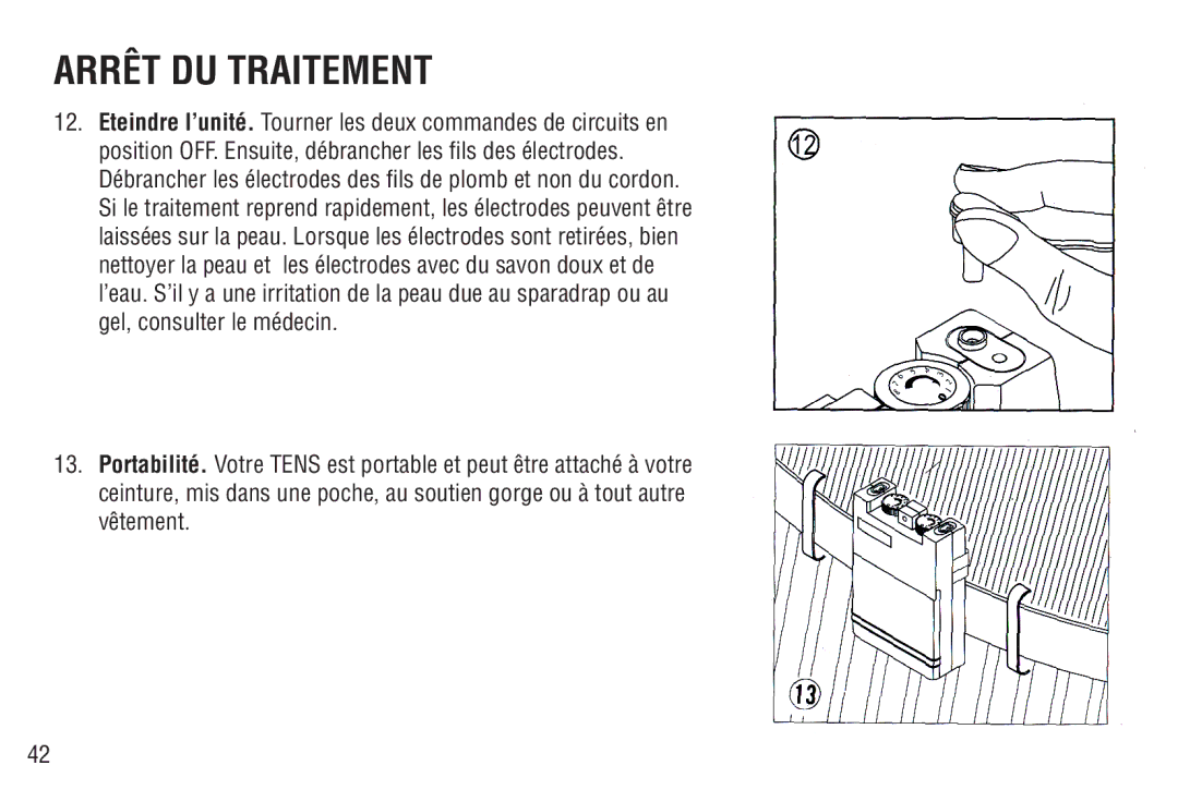 Drive Medical Design AGF-3E manual Arrêt DU Traitement 