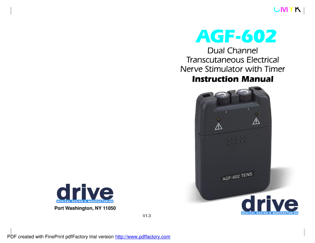 Drive Medical Design AGF-602 manual Port Washington, NY 