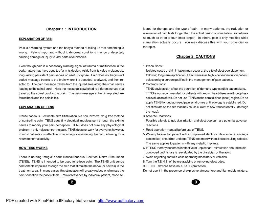 Drive Medical Design AGF-602 manual Introduction, Explanation of Pain, Explanation of Tens, HOW Tens Works 