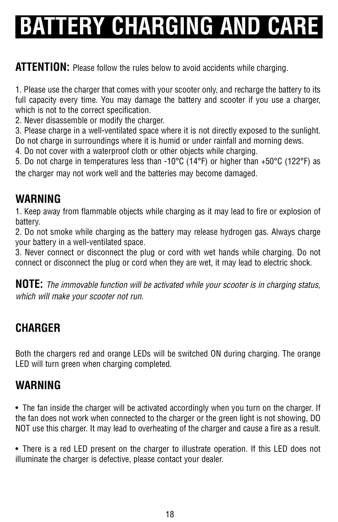 Drive Medical Design Mobility Scooter owner manual Charger 