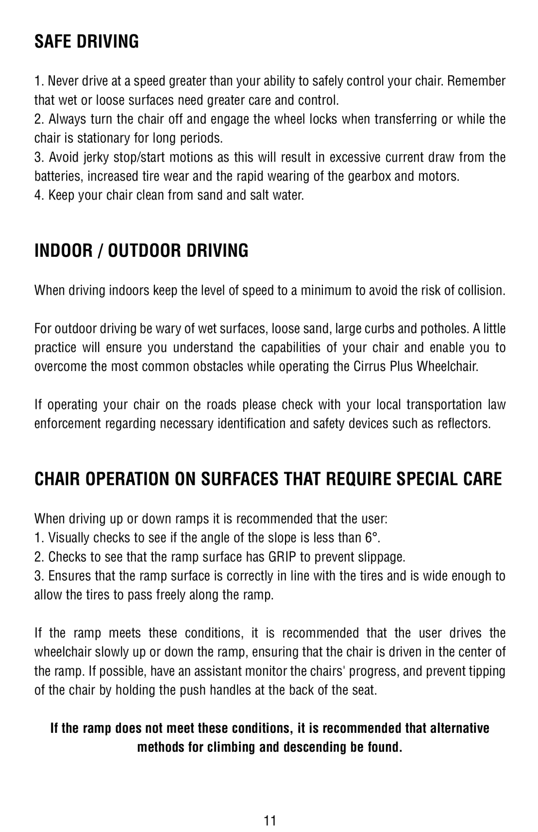 Drive Medical Design Power Wheelchair owner manual Safe Driving, Indoor / Outdoor Driving 